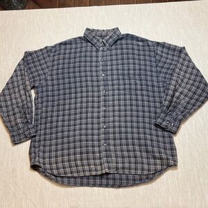 Sandy River Classic Black and Gray Plaid Men's Shirt
